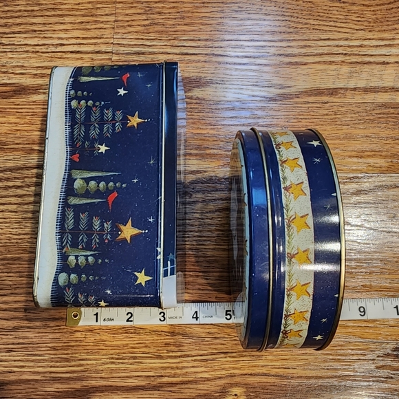 Set of 2 Vintage Department 56 Tins Once Upon a Starry Night - Picture 12 of 15